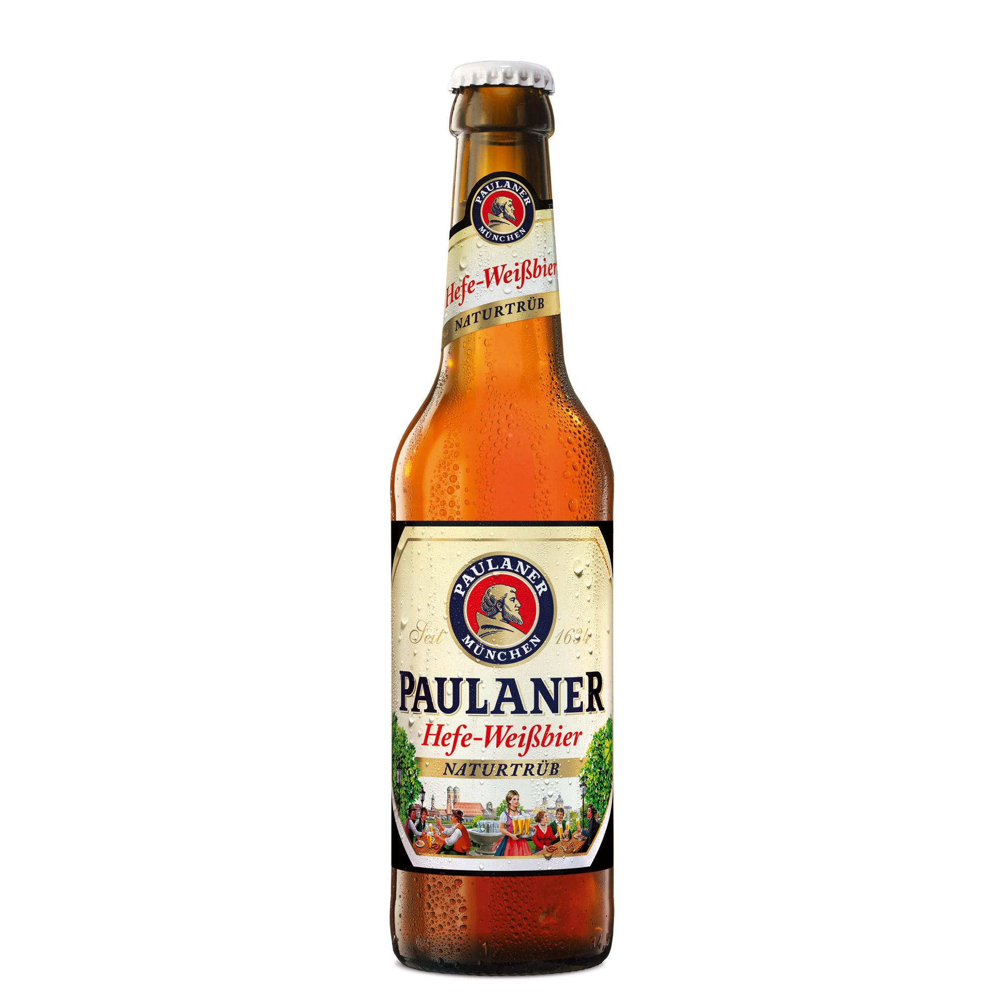 фото Пиво светлое фильтрованное paulaner hefe-weissbier naturtrub 0,33 л