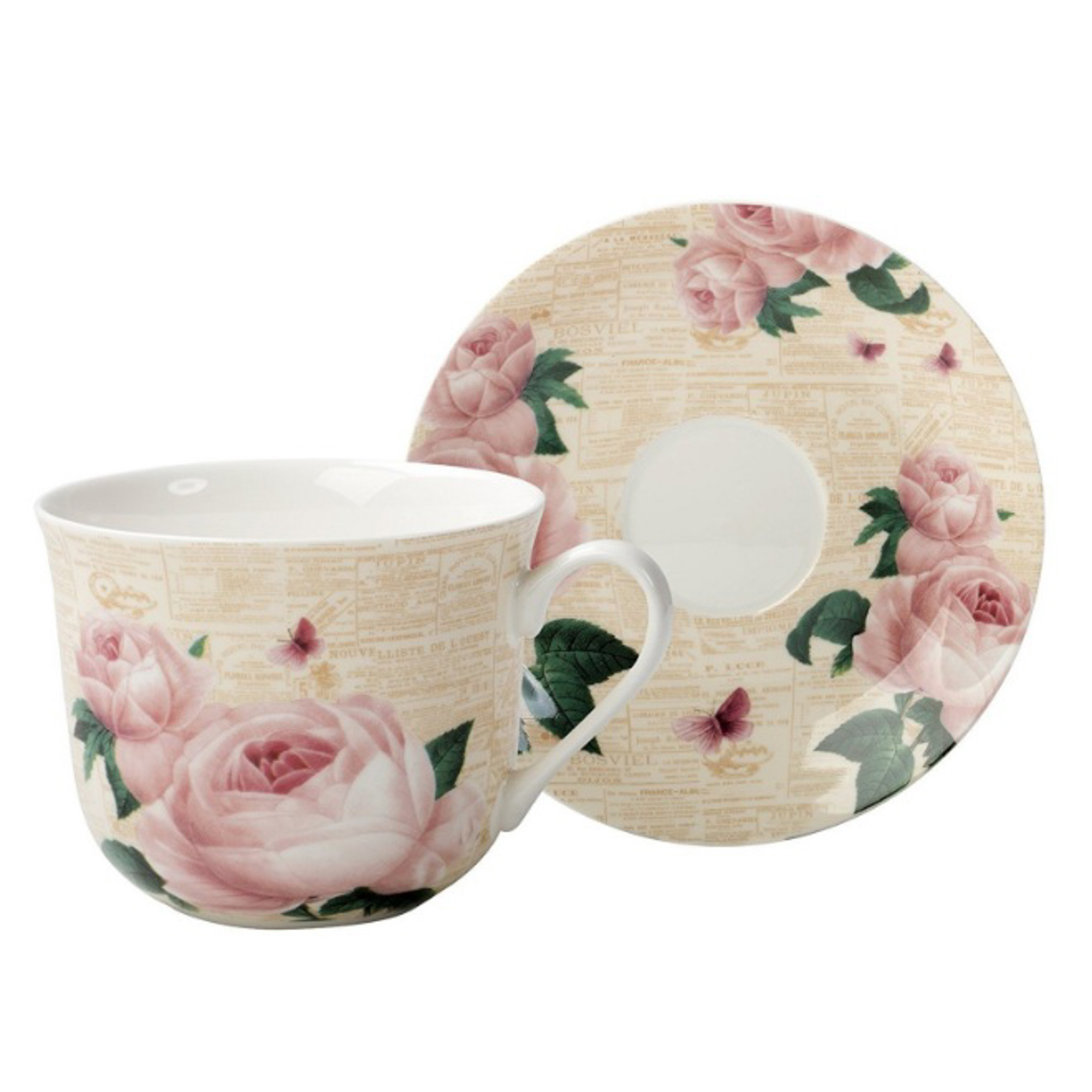 

Чайная пара д/завтрака 400мл розы парижа Creativ tops 5187370