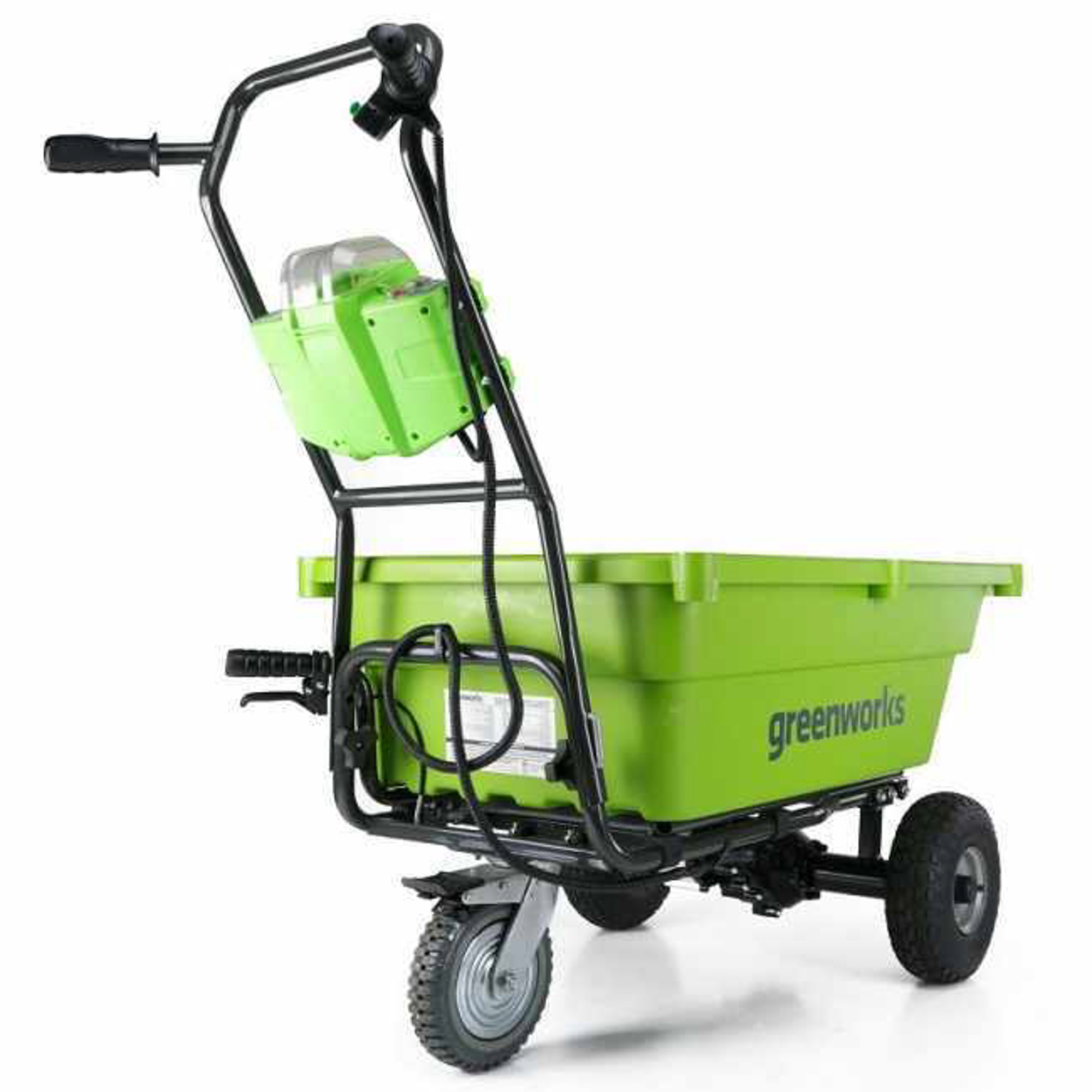 фото Садовая тележка самоходная greenworks 106 л g-max 40v g40gc (без аккум и зар устр)