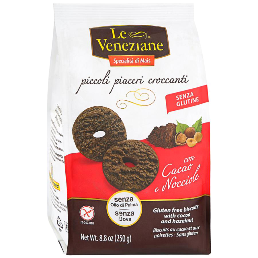 Печенье Le Veneziane с какао и фундуком 250 г