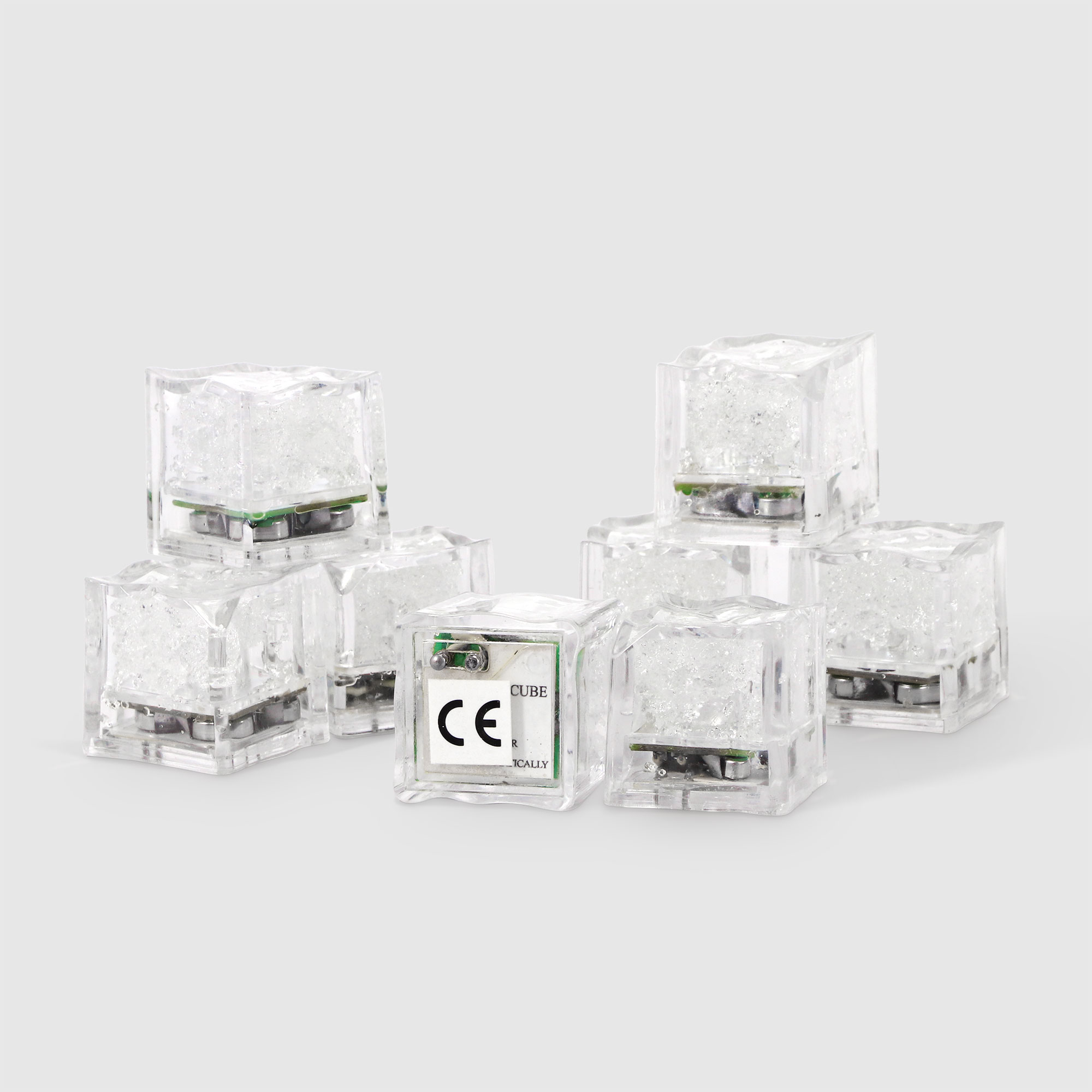 Кубики льда Lotti светящиеся водонепроницаемые led белый 2,7х2,7 см, 8 шт - фото 1