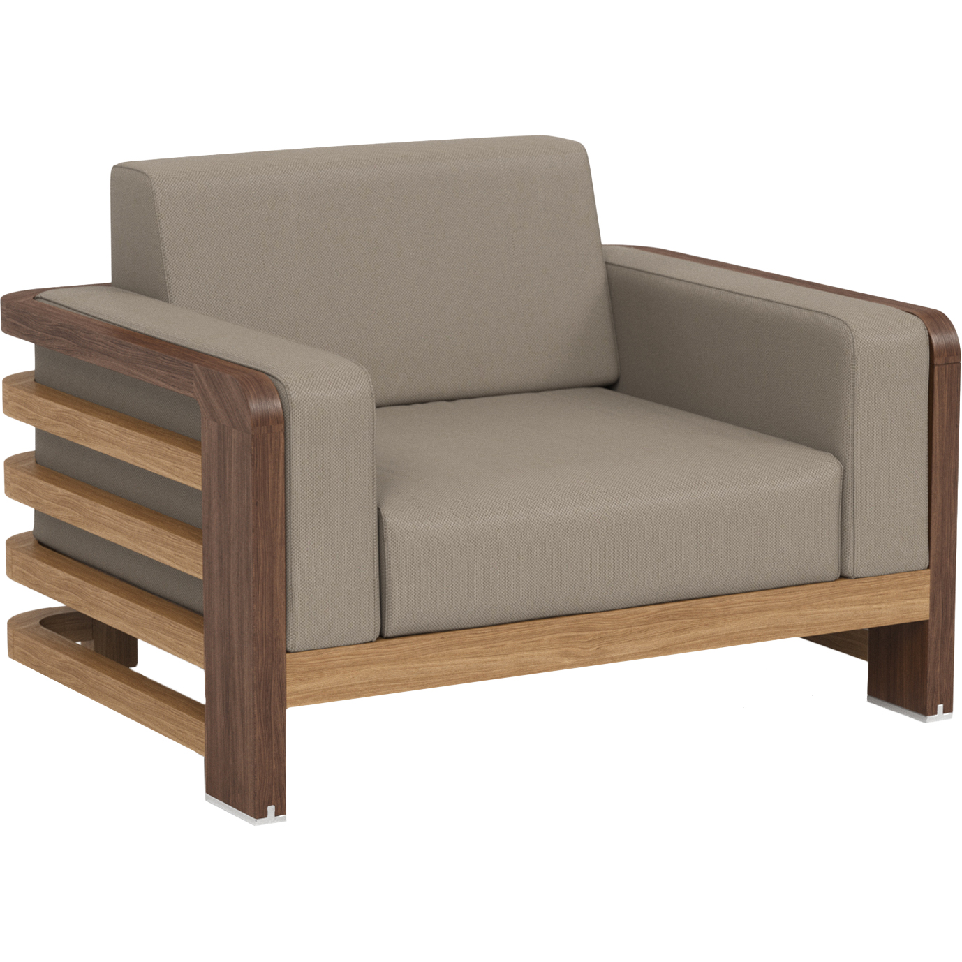 

Кресло лаунж 740 х 1130 х 830 тик таупе - LG.12.36.161