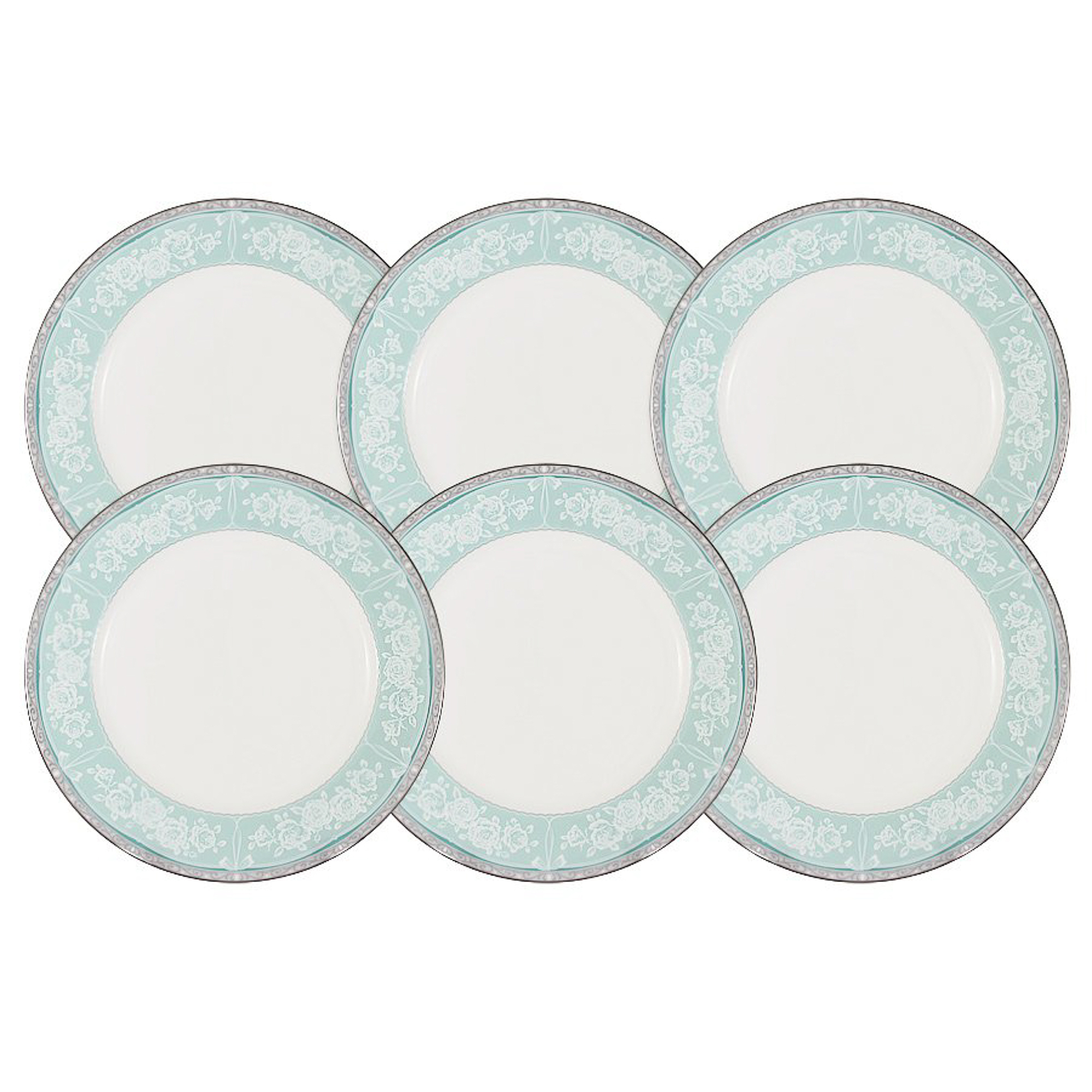 Набор десертных тарелок Narumi Прикосновение 21 см 6 шт - фото 1