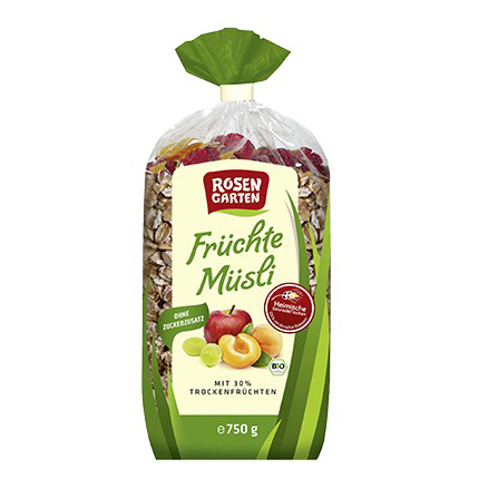 

Мюсли ROSENGARTEN Веган фруктовые 750 г