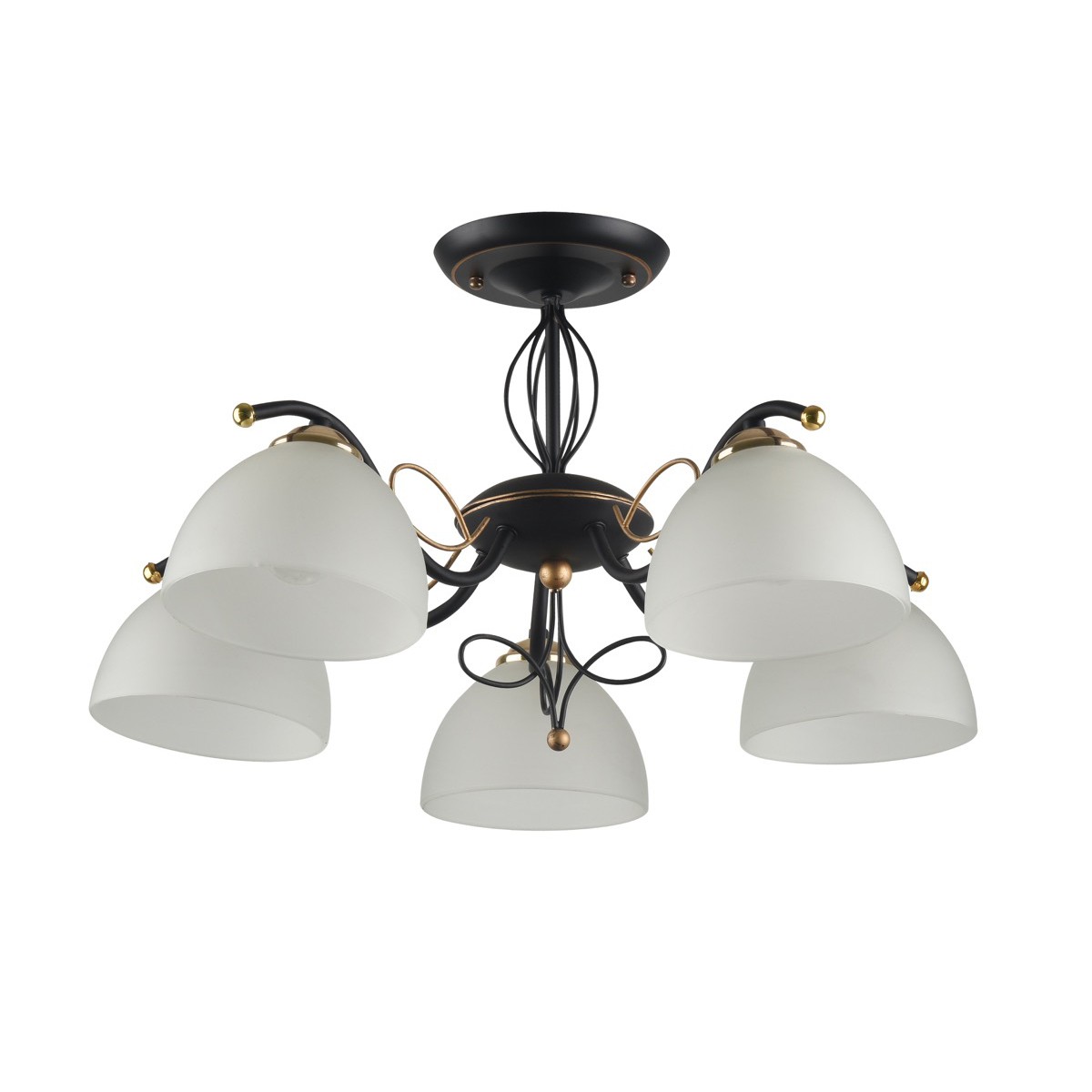 фото Потолочная люстра id lamp ragia 554/5pf-blackpatina