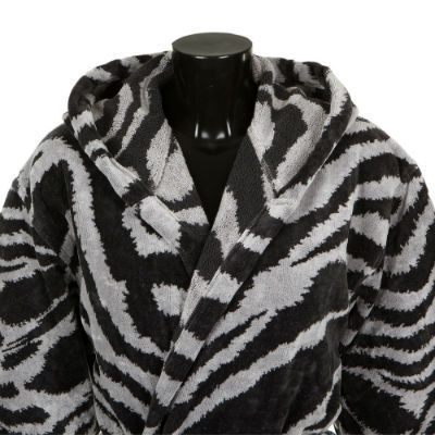 фото Халат велюровый roberto cavalli zebra черный l/xl (27390)