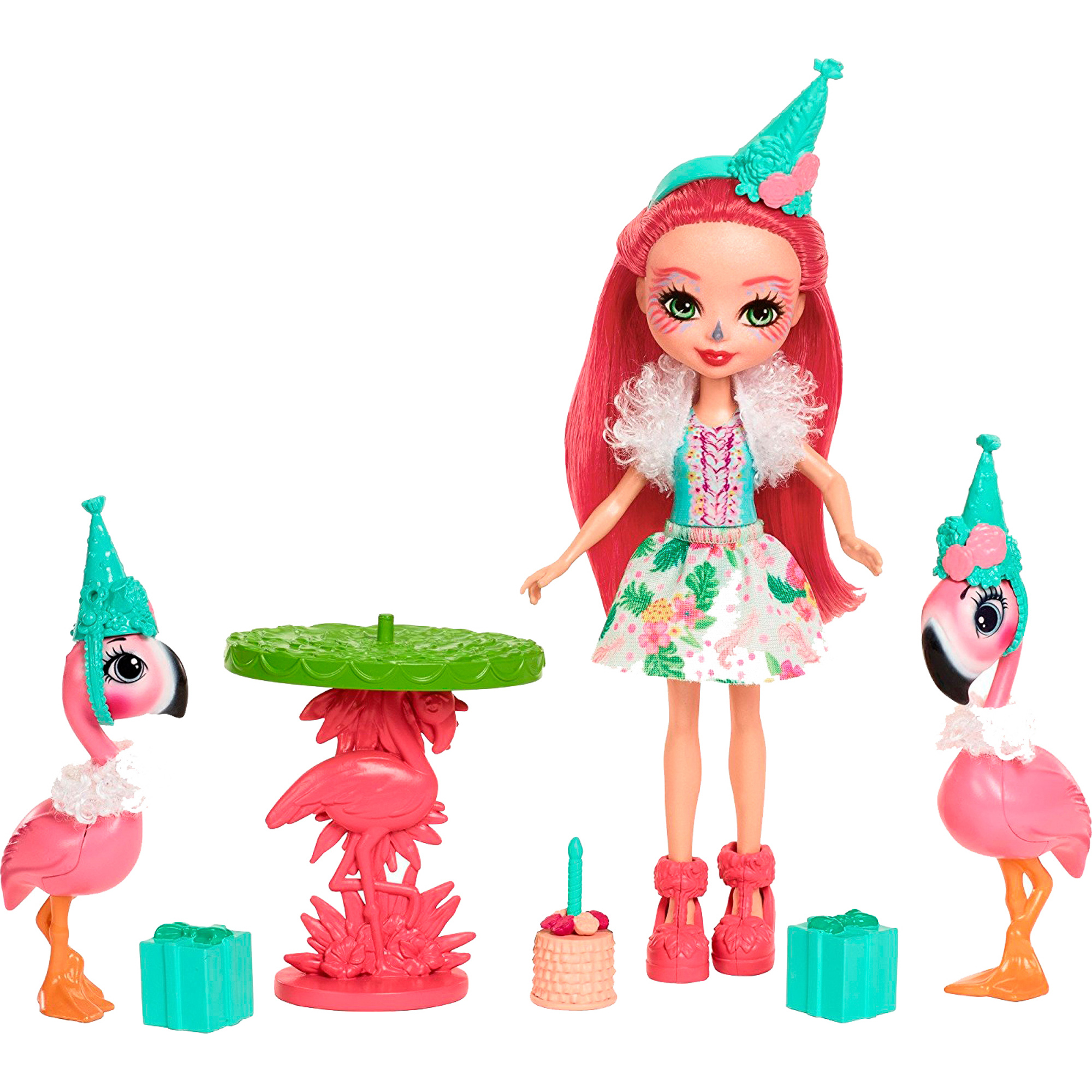 

Игровой набор Mattel Enchantimals Праздник фламинго, Голубой;розовый