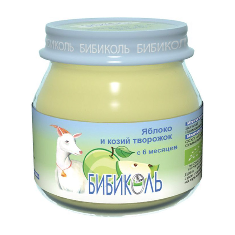 

Пюре фруктовое Бибиколь яблоко и козий творожок 80 г