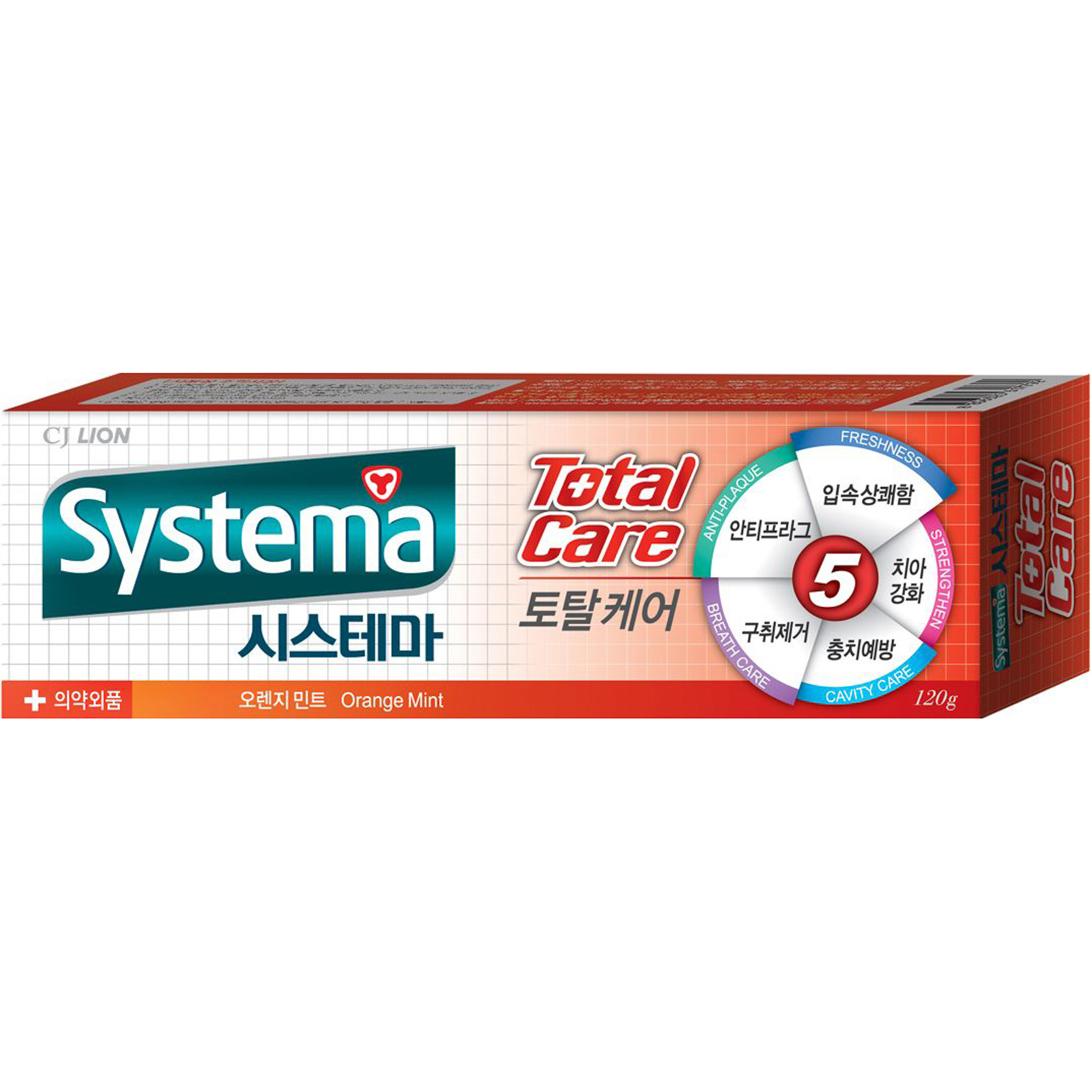 фото Зубная паста cj lion dentor systema total care апельсин и мята 120 г