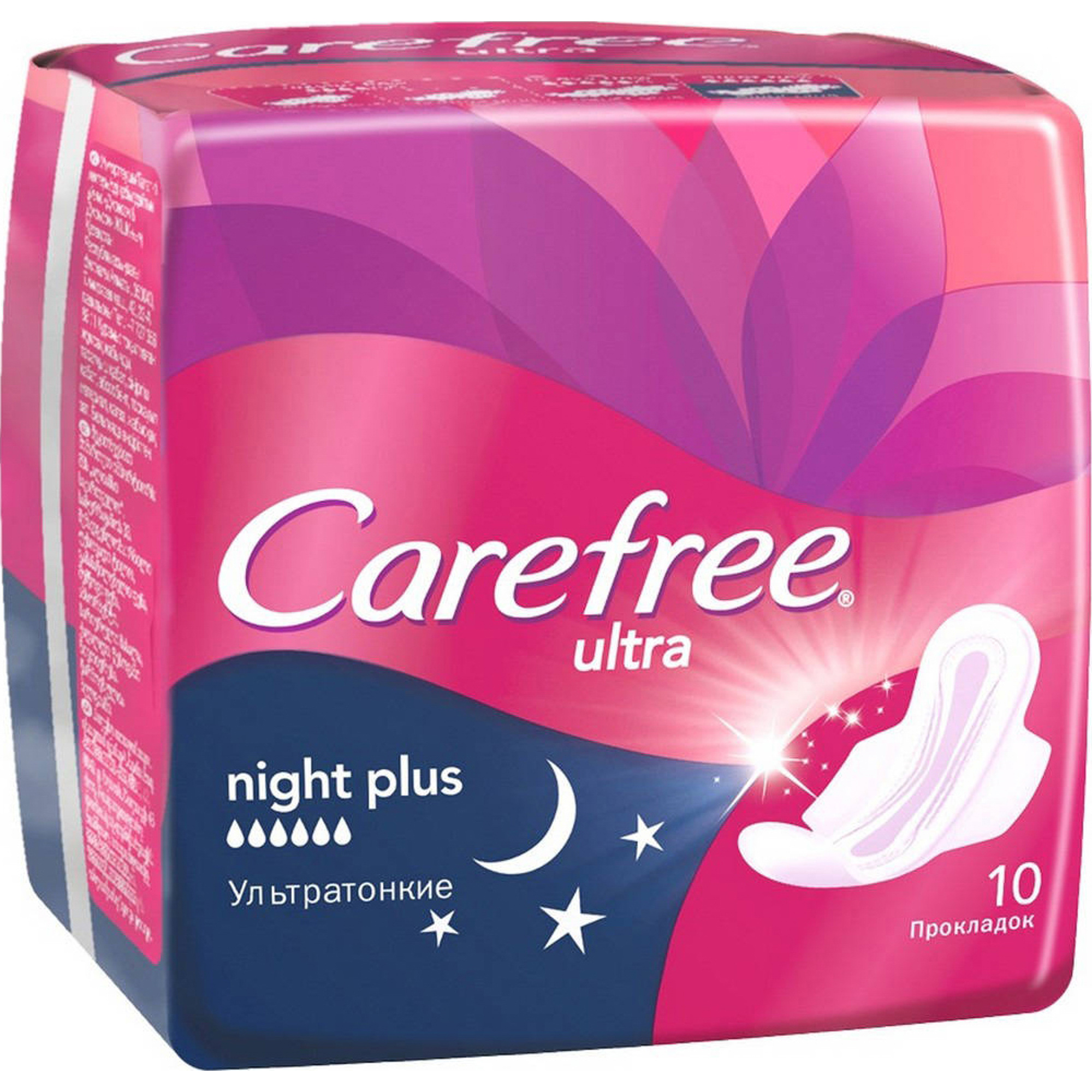 фото Прокладки carefree ultra night plus 10 шт