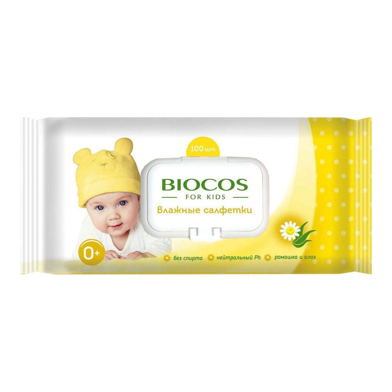 Влажные салфетки Biocos For Kids 100 шт - фото 1