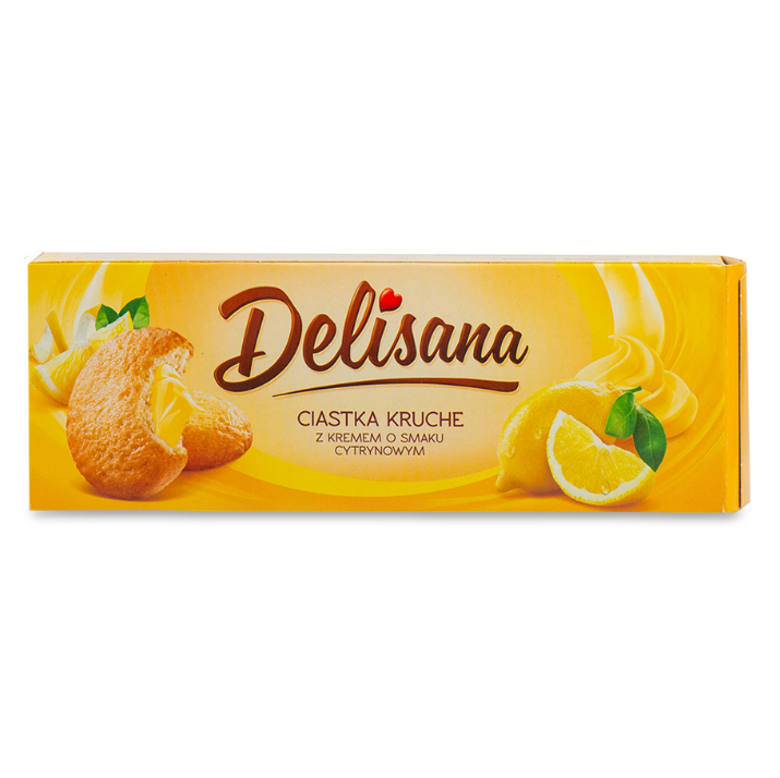 фото Печенье песочное delisana с лимонной начинкой 150 г