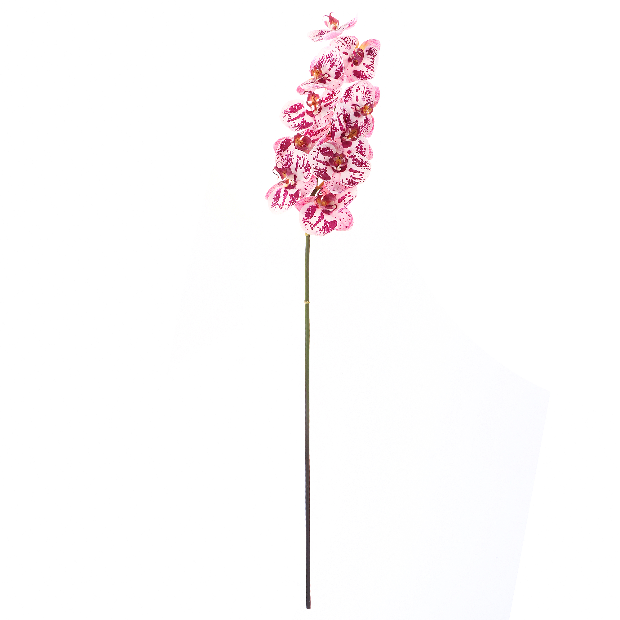 фото Искусственный цветок litao орхидея фаленопсис бело-фиолетовая 86 см