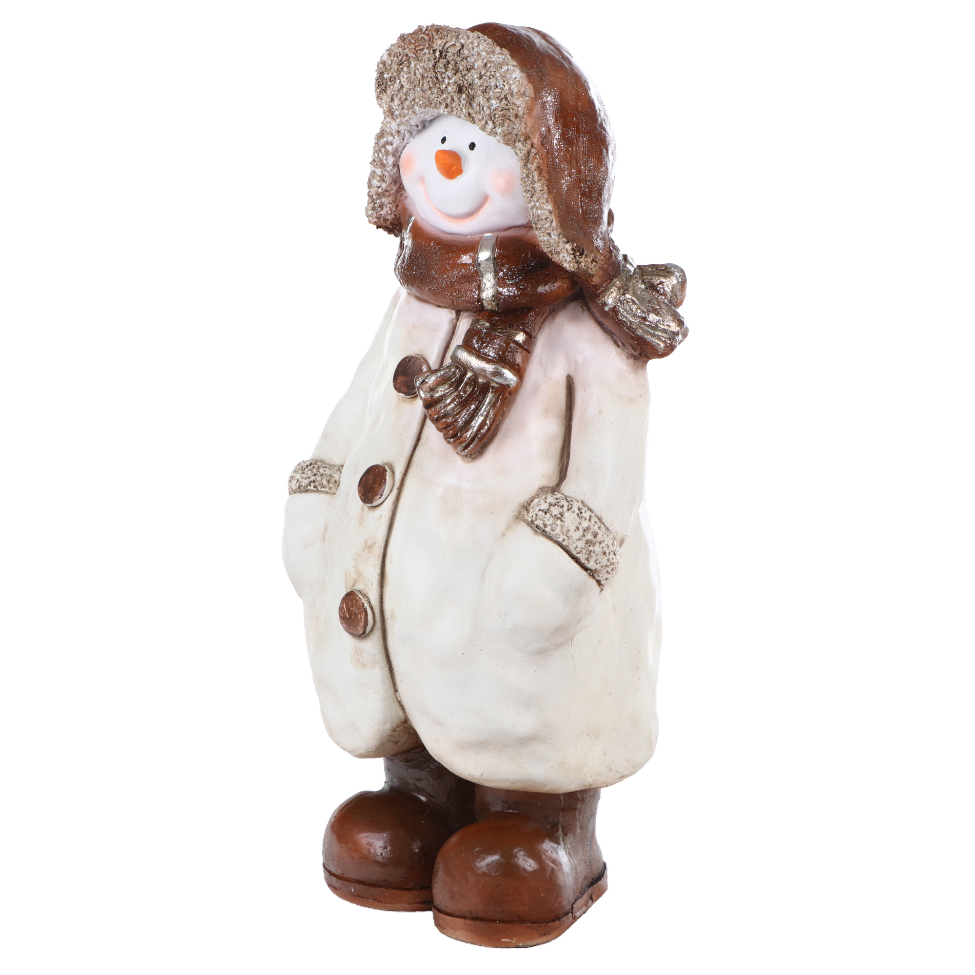 фото Фигура тпк полиформ снеговик в пальто 50 см
