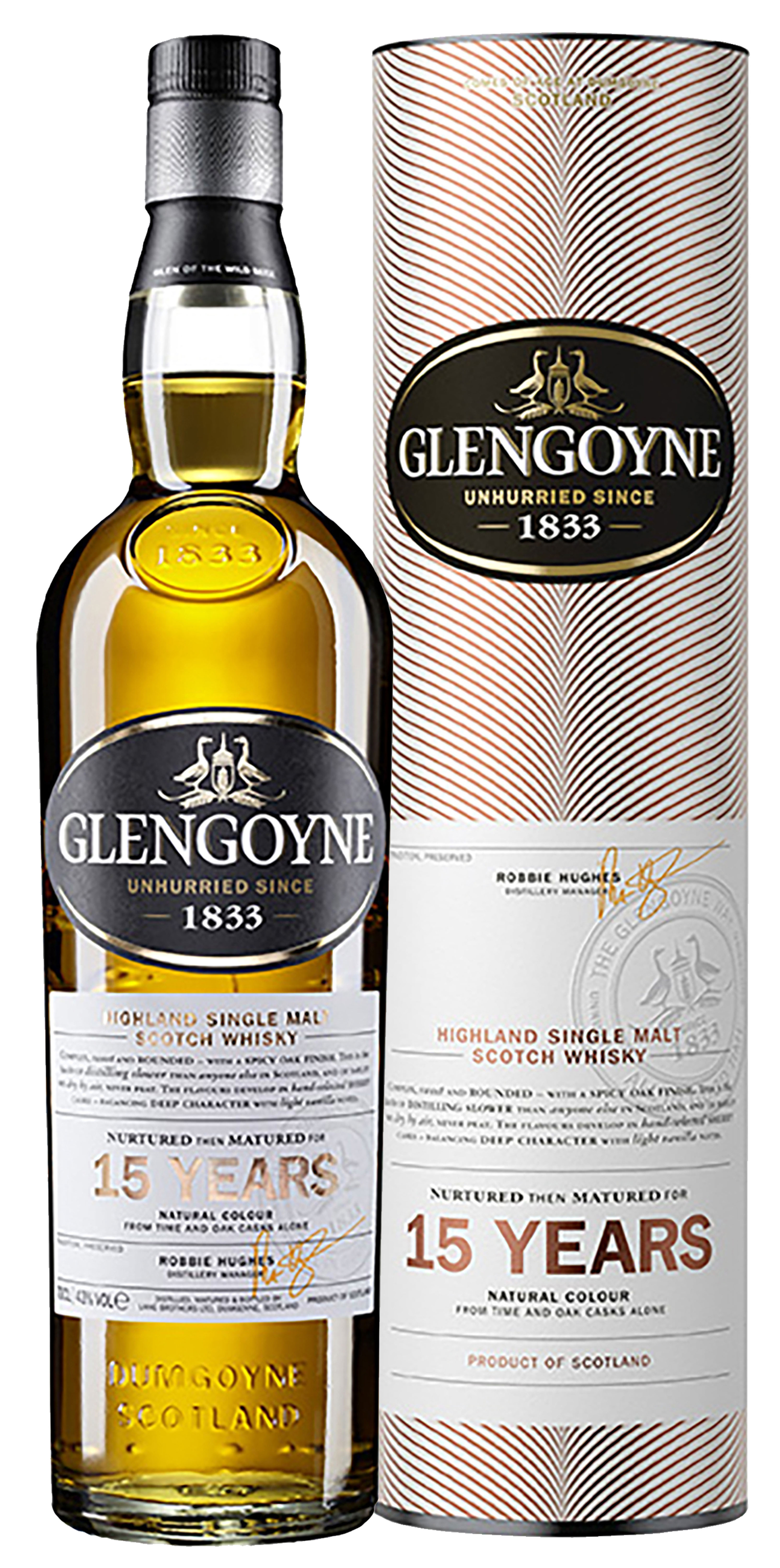 

Виски Glengoyne 15 лет 700 мл, Яркий золотой