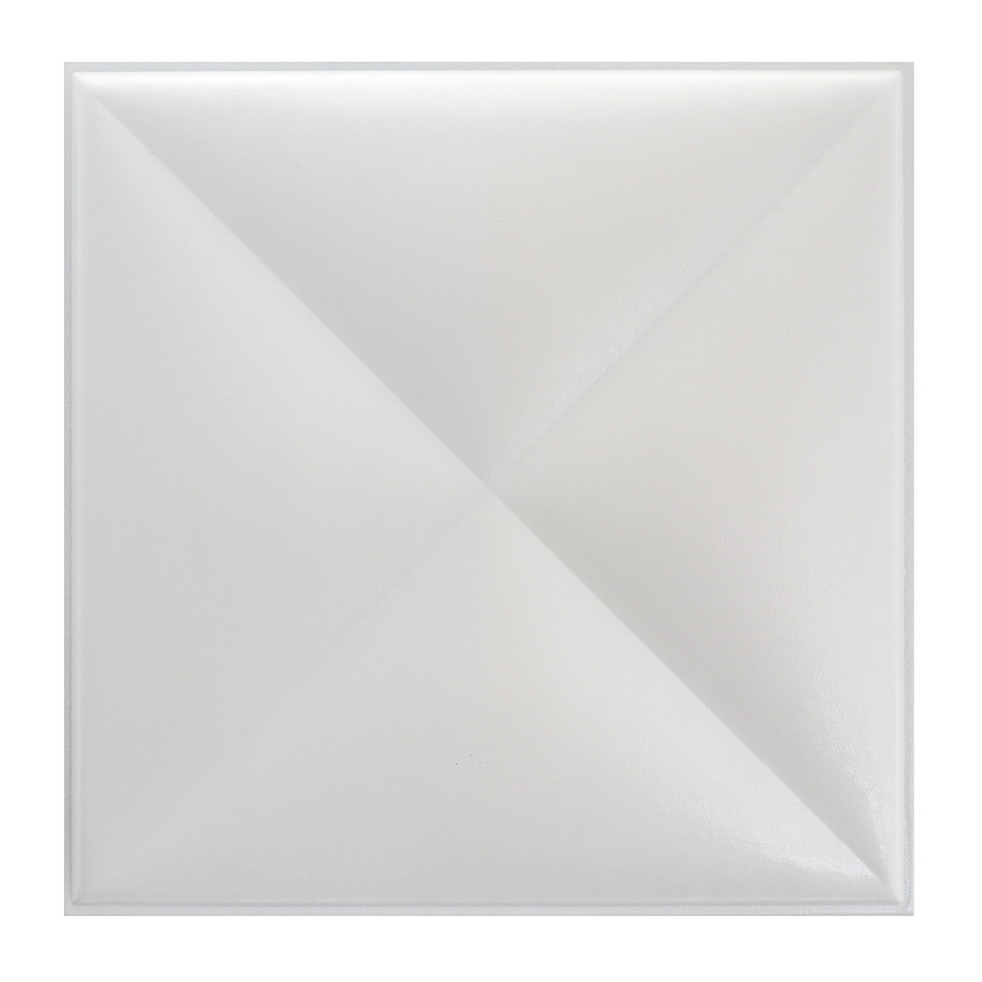 фото Панель 3d плитстен треугольники белый 40 х 40 см