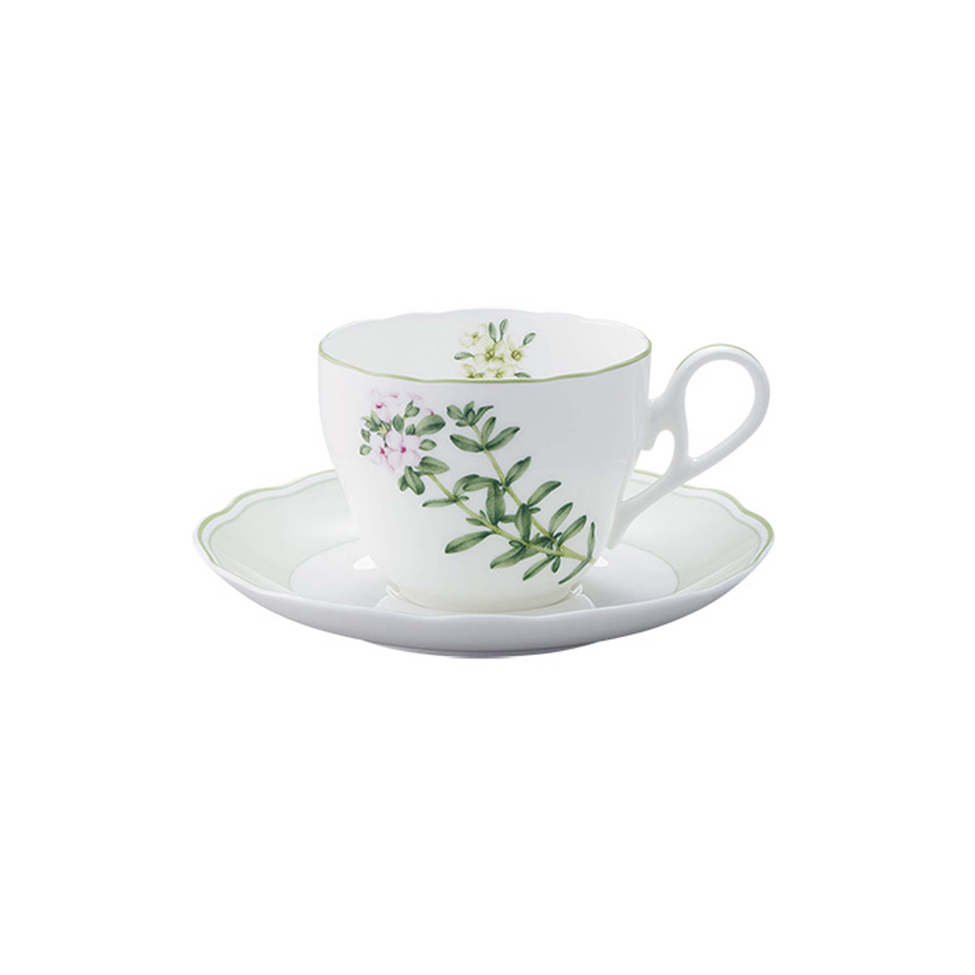 фото Чашка чайная с блюдцем noritake английские травы (nor4942-402/4942-403)