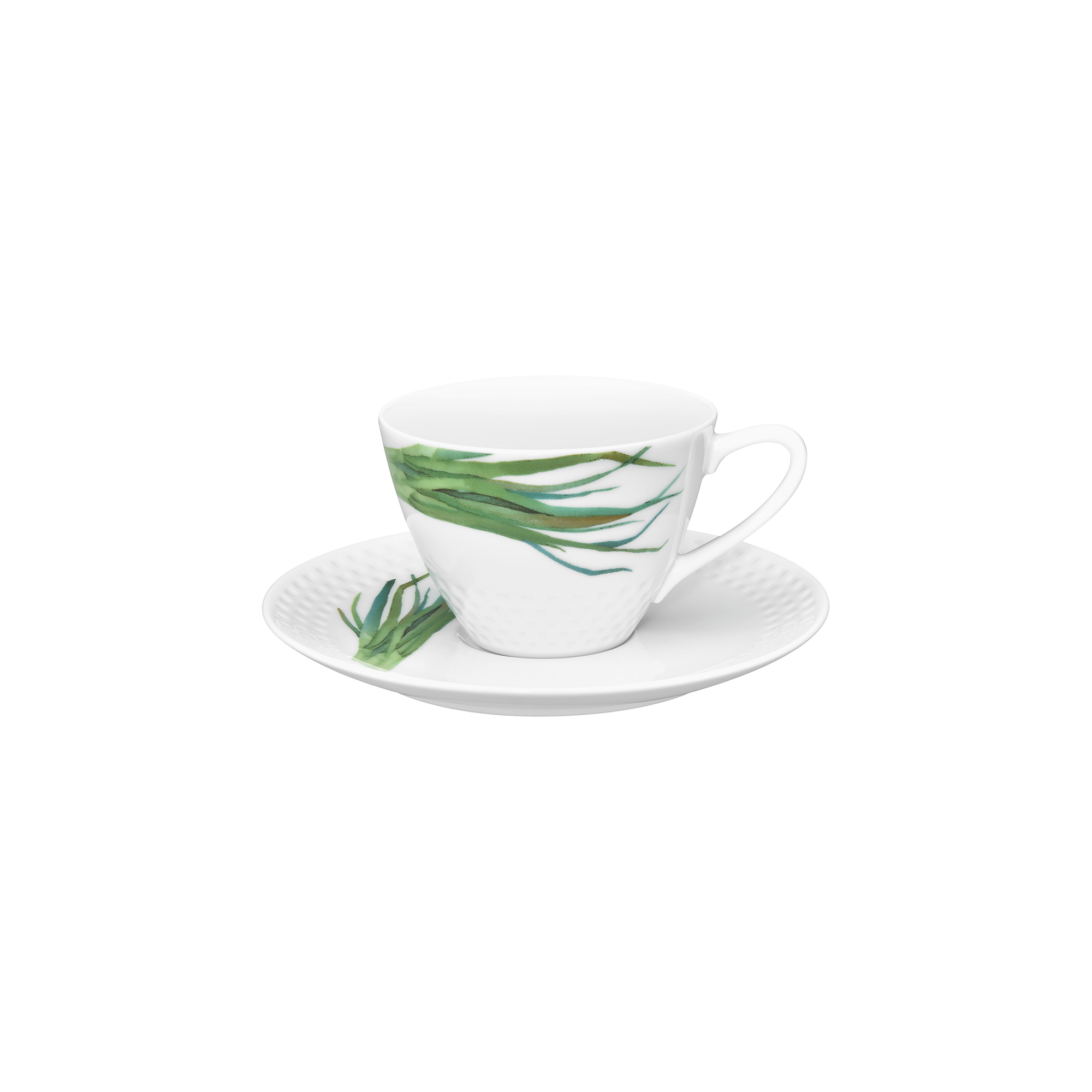 Чашка с блюдцем Noritake Овощной букет Зеленый лук (NOR1620-Q012WA17-5), цвет белый - фото 1