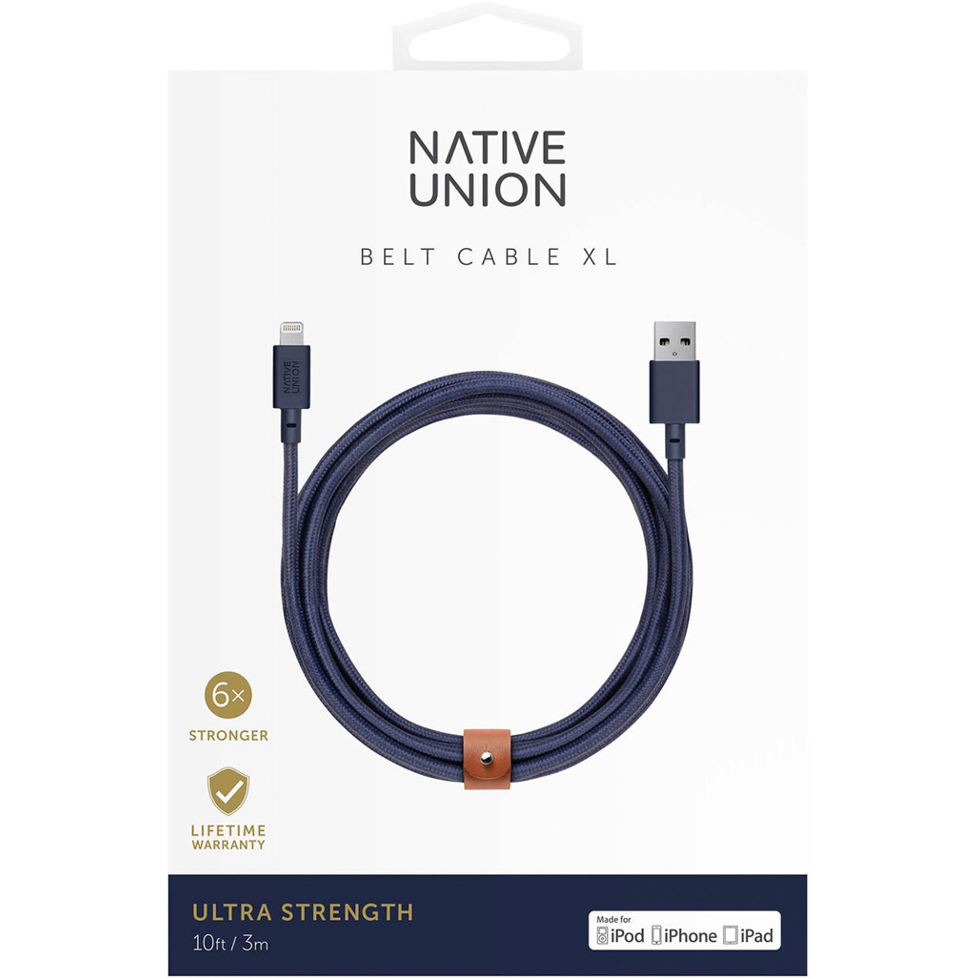 фото Кабель native union belt-l-mar-3 belt 3 м синий