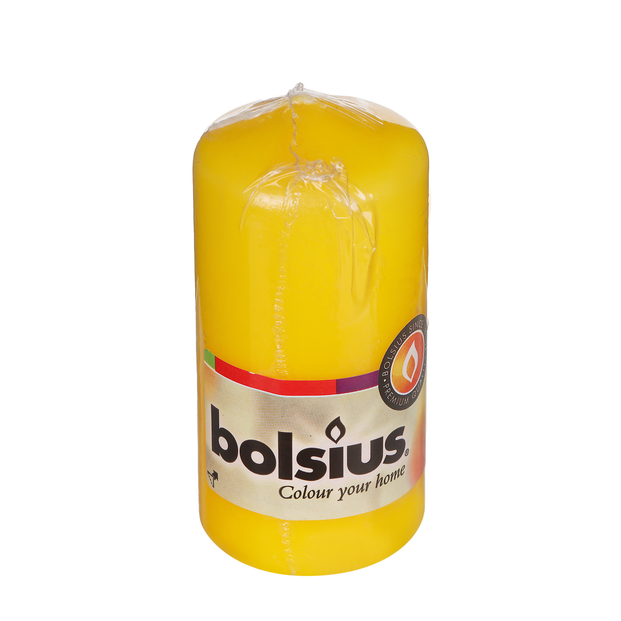 Свеча Bolsius 100/50 желтая, цвет желтый - фото 1