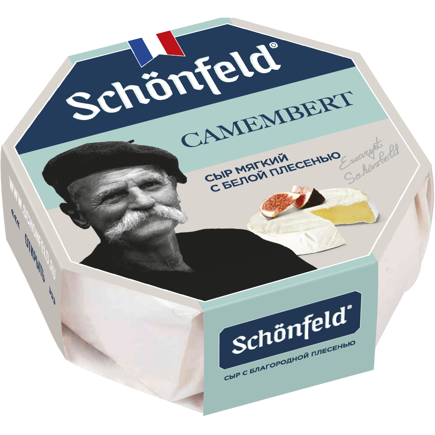 

Сыр Schonfeld Camembert мягкий с белой плесенью 50% 125 г