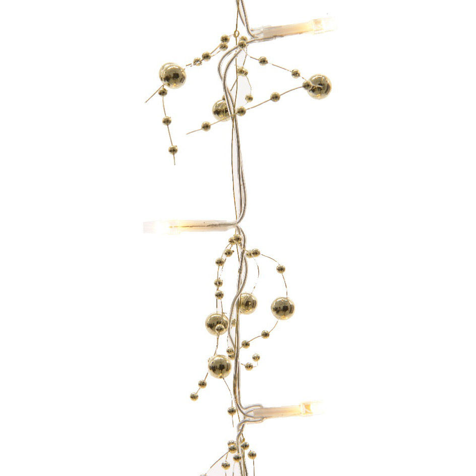 

Гирлянда декор светящаяся 120см золотая 20led KaemingK 482599