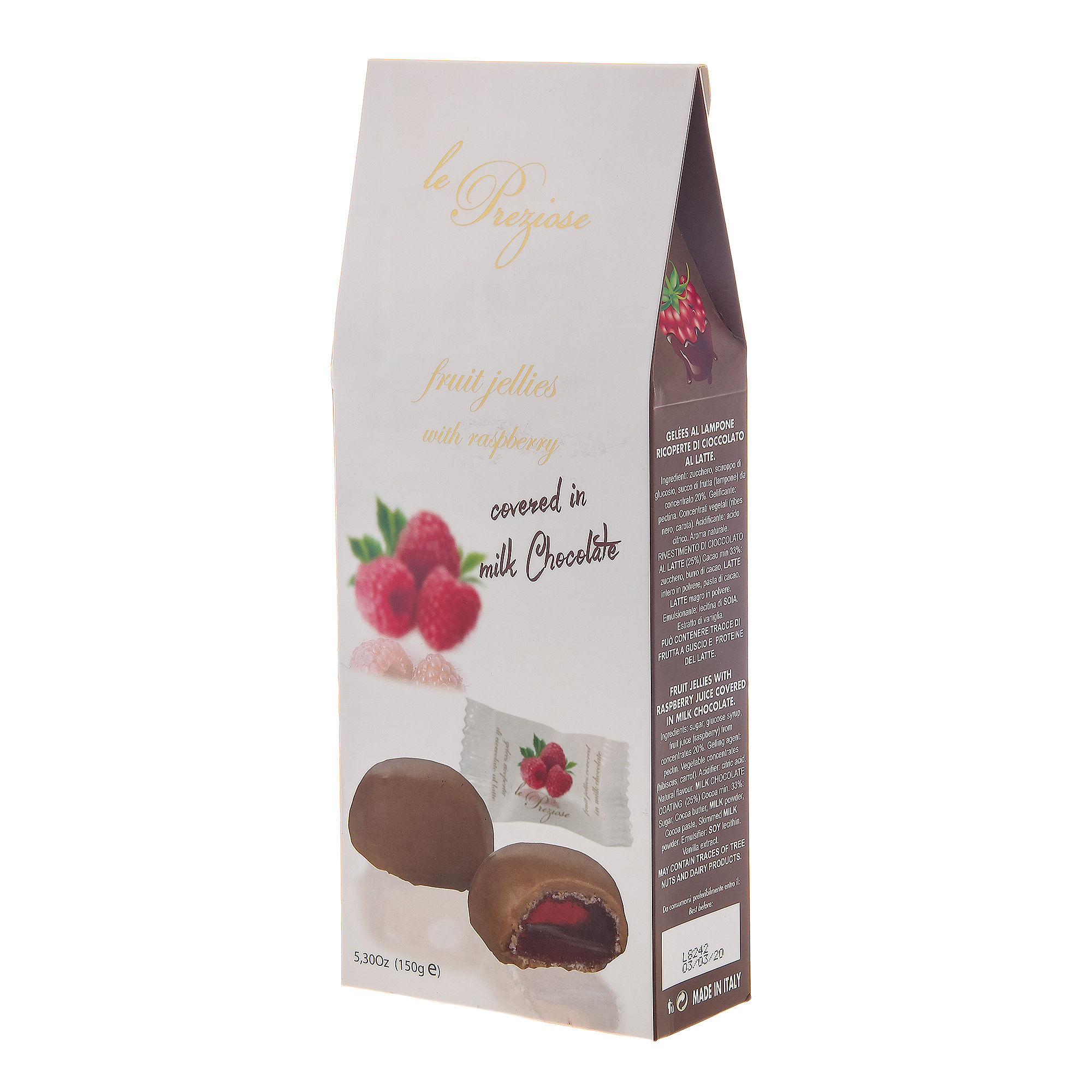 

Мармелад le Preziose малина в молочном шоколаде 200 г