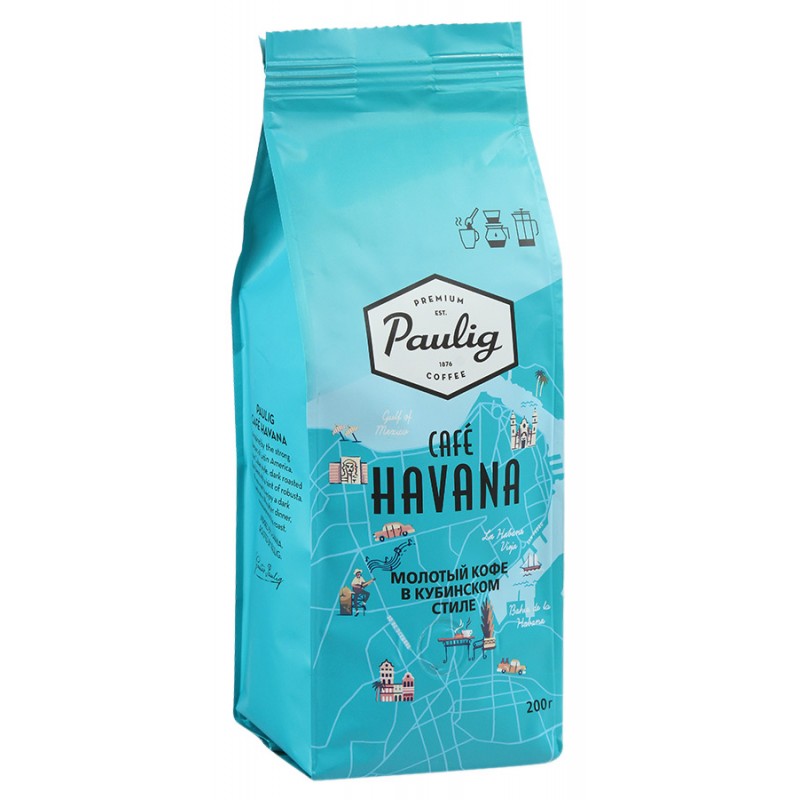 Кофе молотый Paulig Cafe Havana 200 г без бренда кофе молотый cafe paris paulig