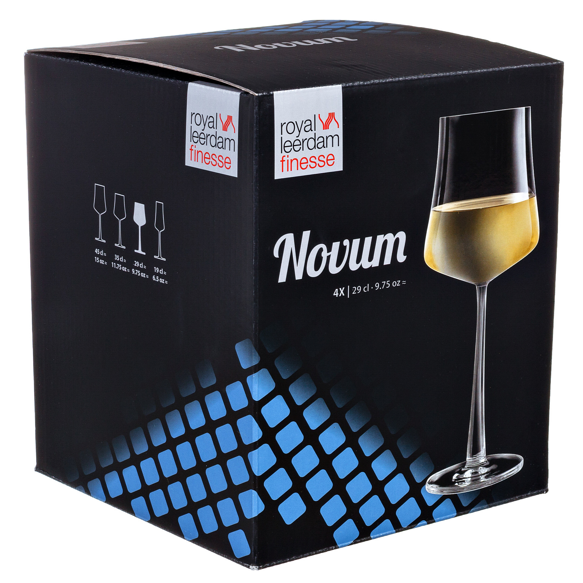 фото Набор бокалов для белого вина 4шт 290мл royal leerdam novum 383522