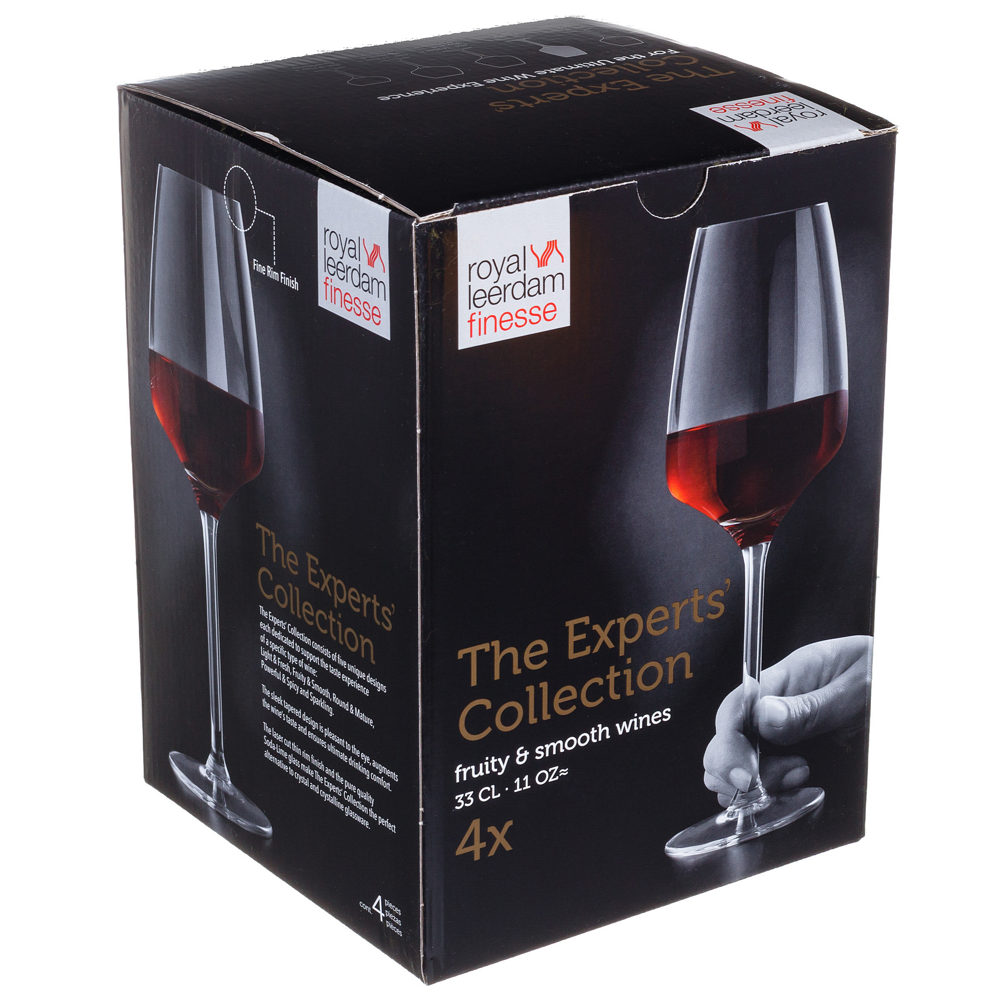 фото Набор бокалов для красного вина 330мл 4шт royal leerdam experts collection 273304