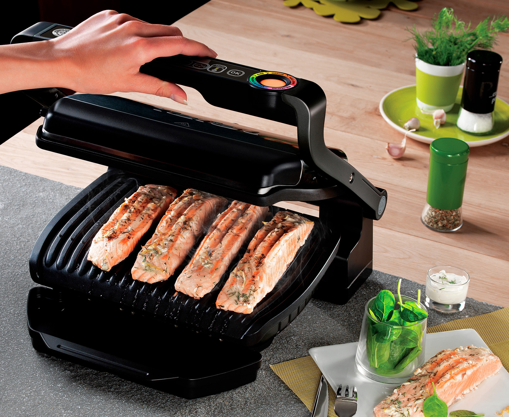 фото Гриль tefal optigrill+ gc7128 черный