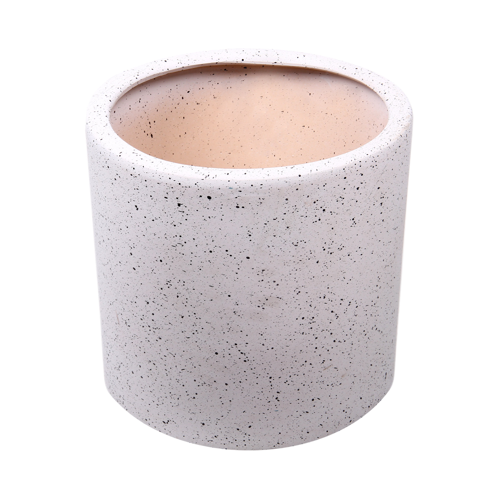 Горшок для цветов с поддоном Qianjin белый камень цилиндр 40х40х39 см