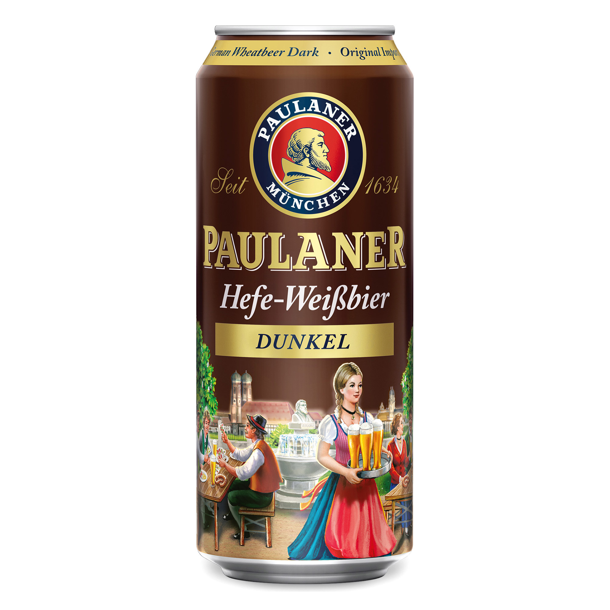 фото Пиво темное нефильтрованное paulaner hefe-weissbier dunkel 0,5 л