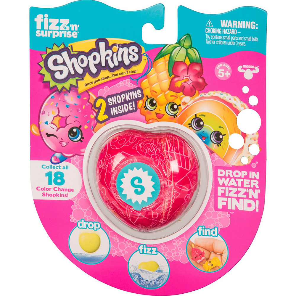 фото Игрушка-сюрприз shopkins fizz'n surprise шипучее сердечко 19083 moose shopkins