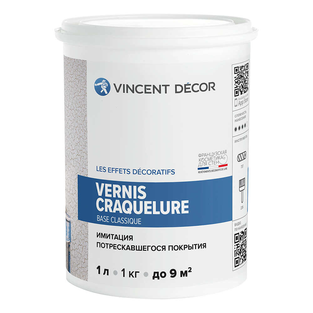 фото Лак декоративный decorum vernis craquelure base classique 1 л vincent decor