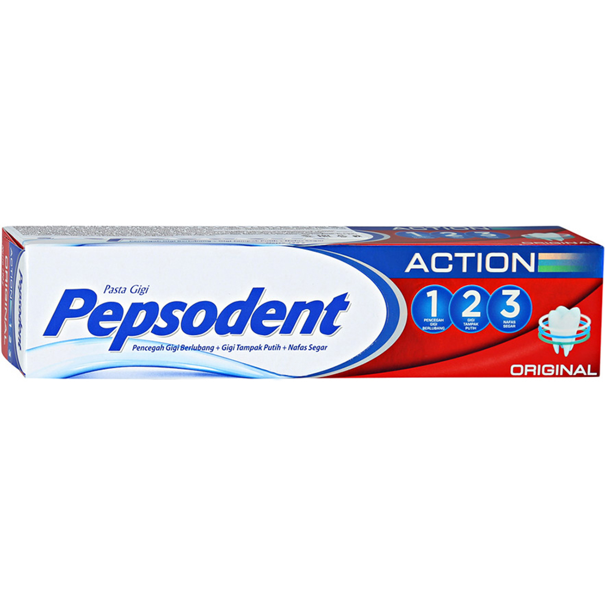 Зубная паста Pepsodent Action 123 Original 75 г, размер 16,5x3,6x3,1 см 20288832 - фото 1