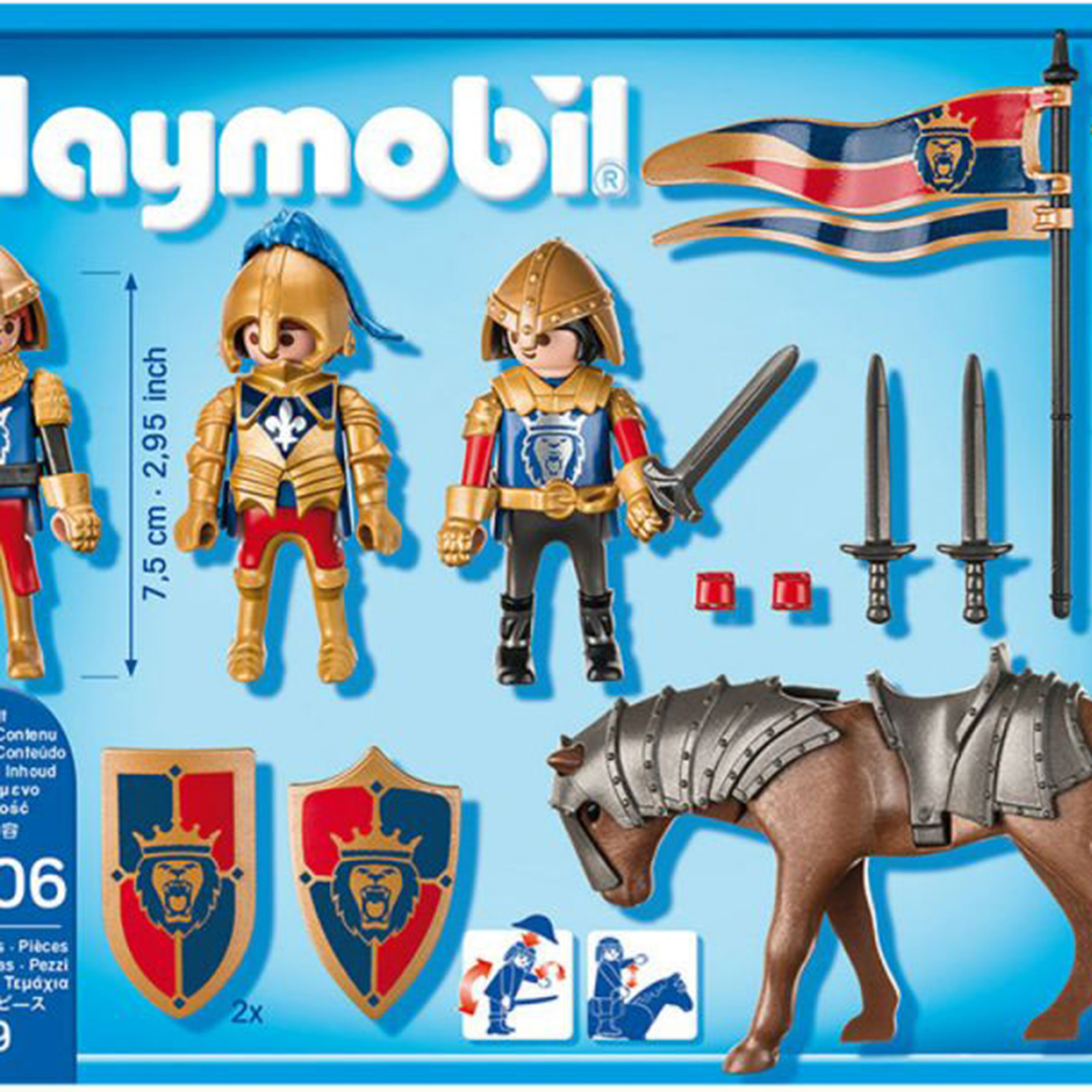 фото Игровой набор playmobil рыцари королевские рыцари львы