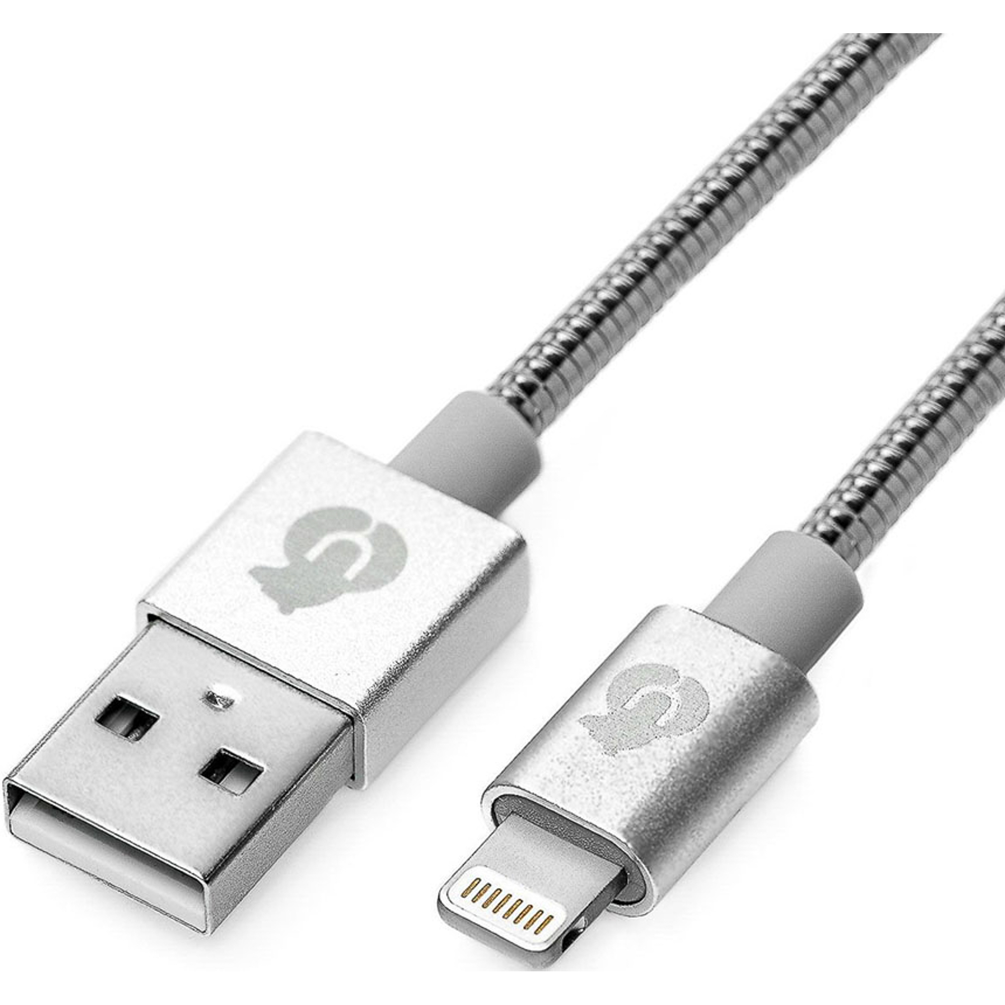 Кабель uBear MFI Kevlar Metal Cable USB Lightning DC06SL01-L Silver, цвет серебристый - фото 2