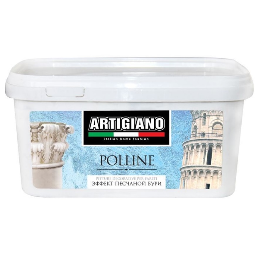 Декоративное покрытие с эффектом перламутрового песка Artigiano polline 1.1/1л