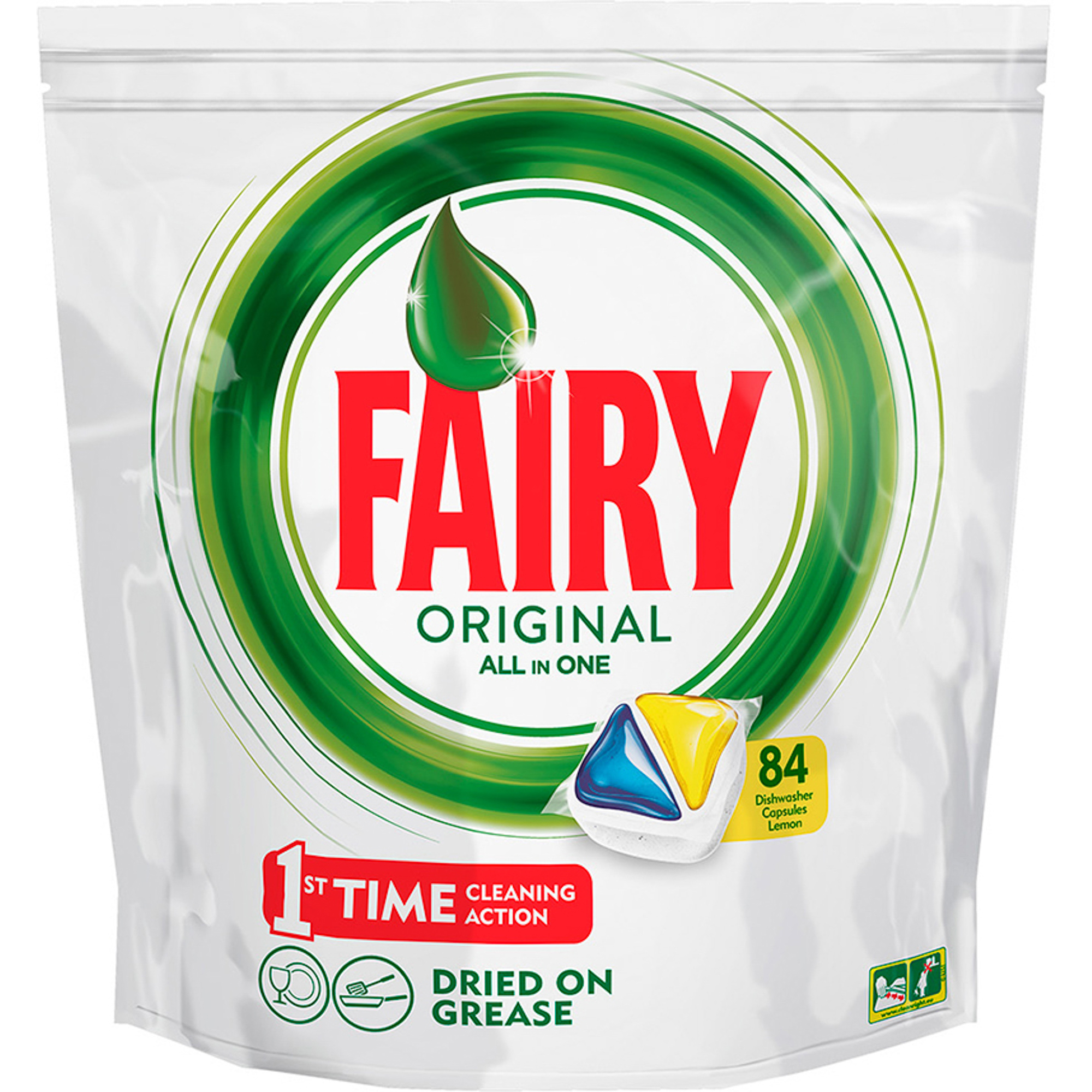 фото Капсулы для посудомоечной машины fairy original all in one лимон 84 шт