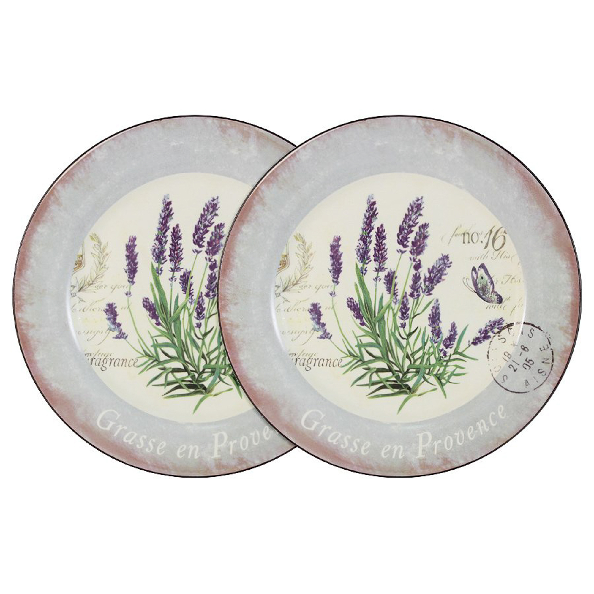 Набор из 2-х обеденных тарелок Anna Lafarg Лаванда 25 см, цвет мультицвет - фото 1