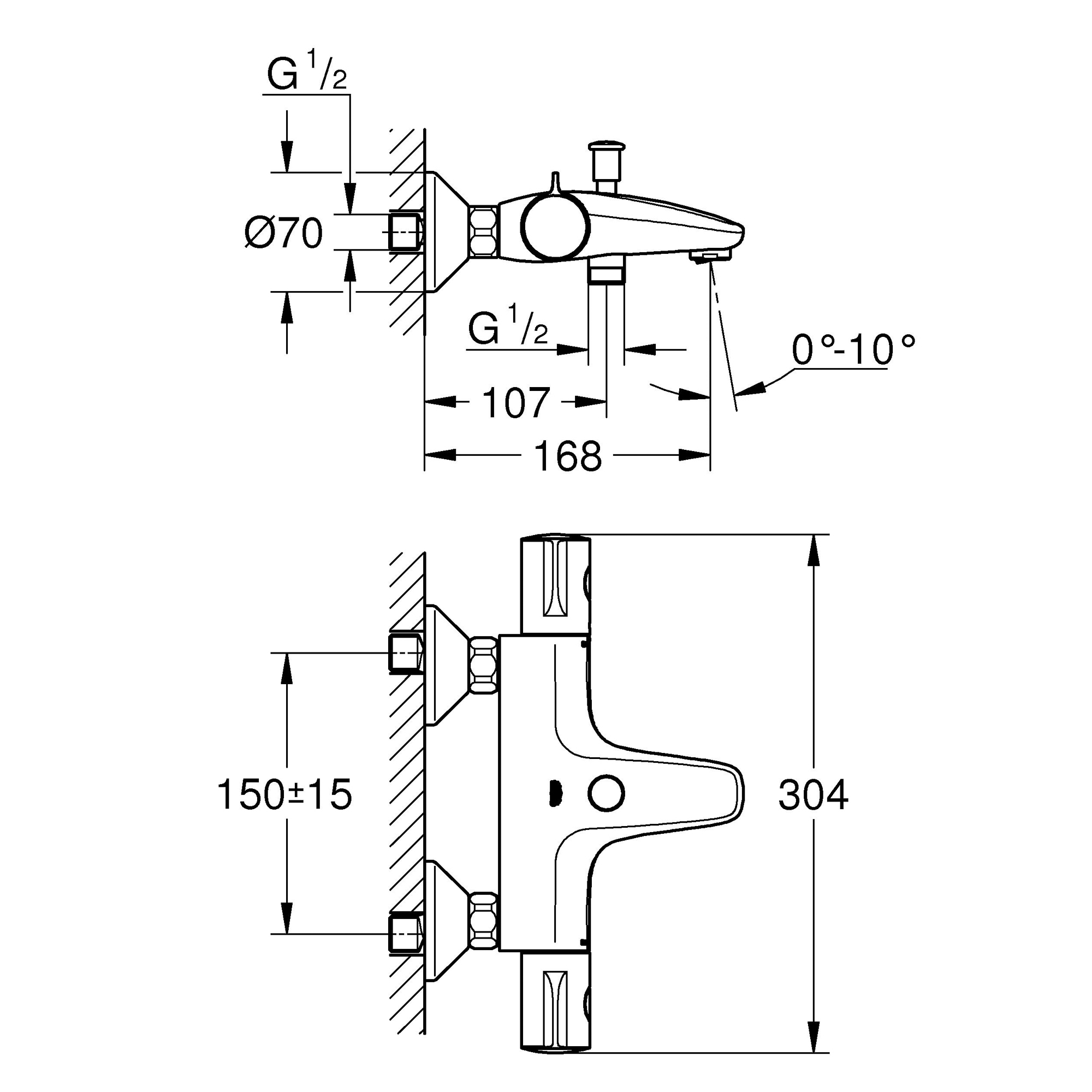 фото Термостат для ванны grohtherm 800 grohe