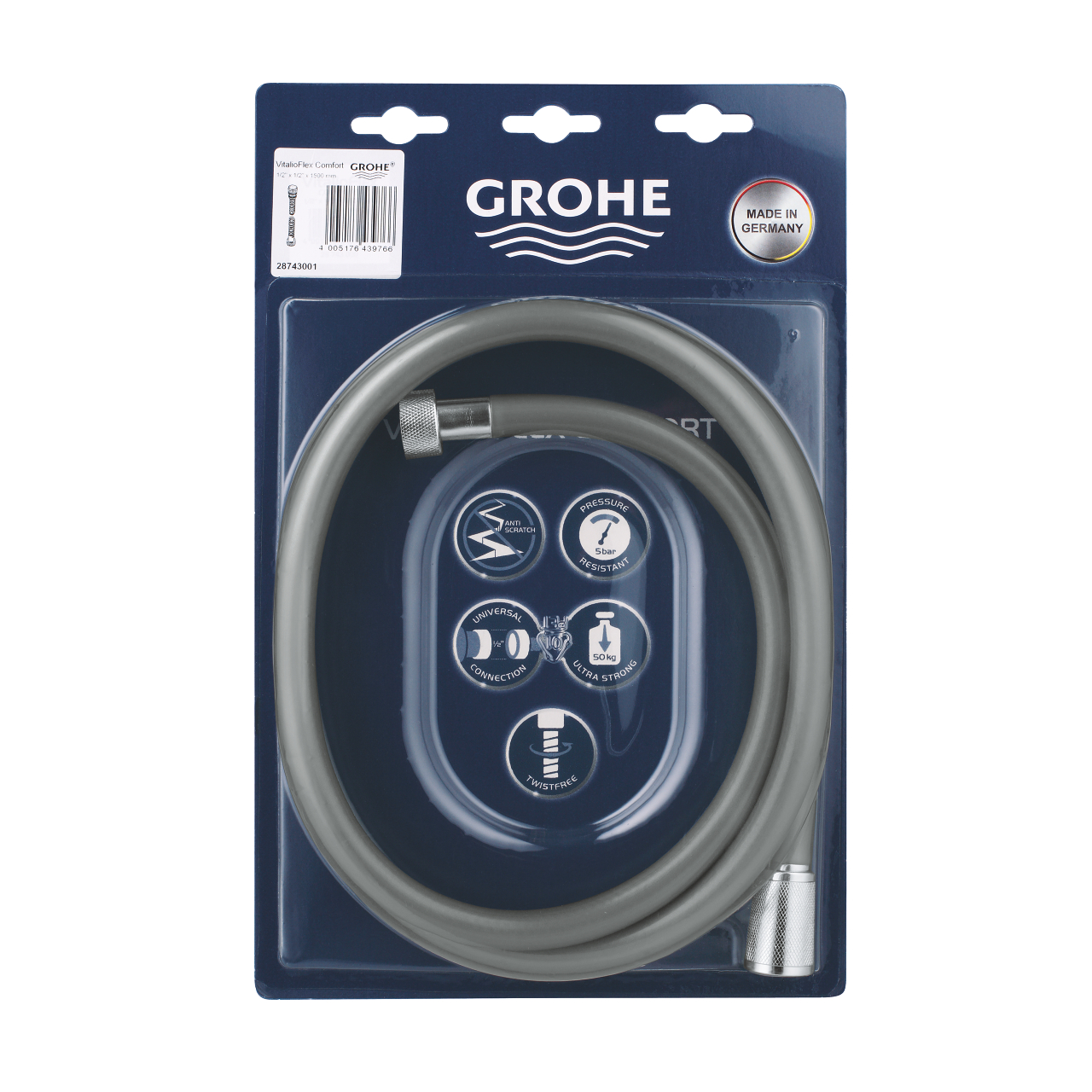 фото Душевой шланг 1500 мм grohe vitalio comfort (28743001)