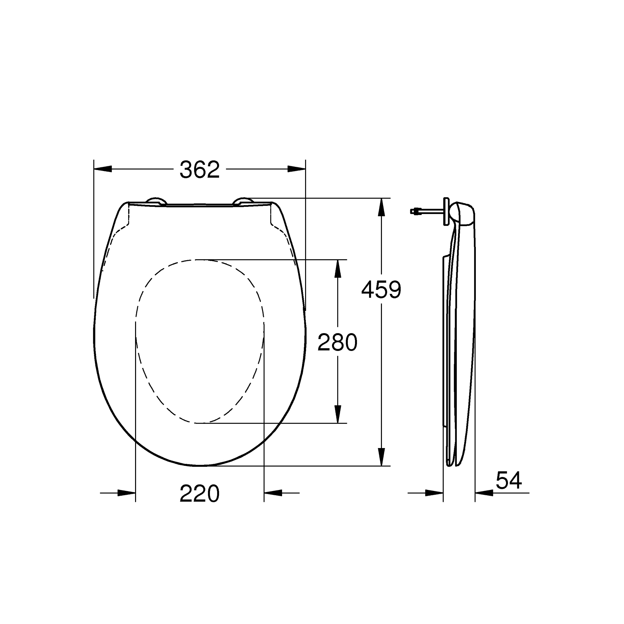 фото Сиденье для унитаза grohe bau ceramic (с микролифтом), альпин-белый (39493000)