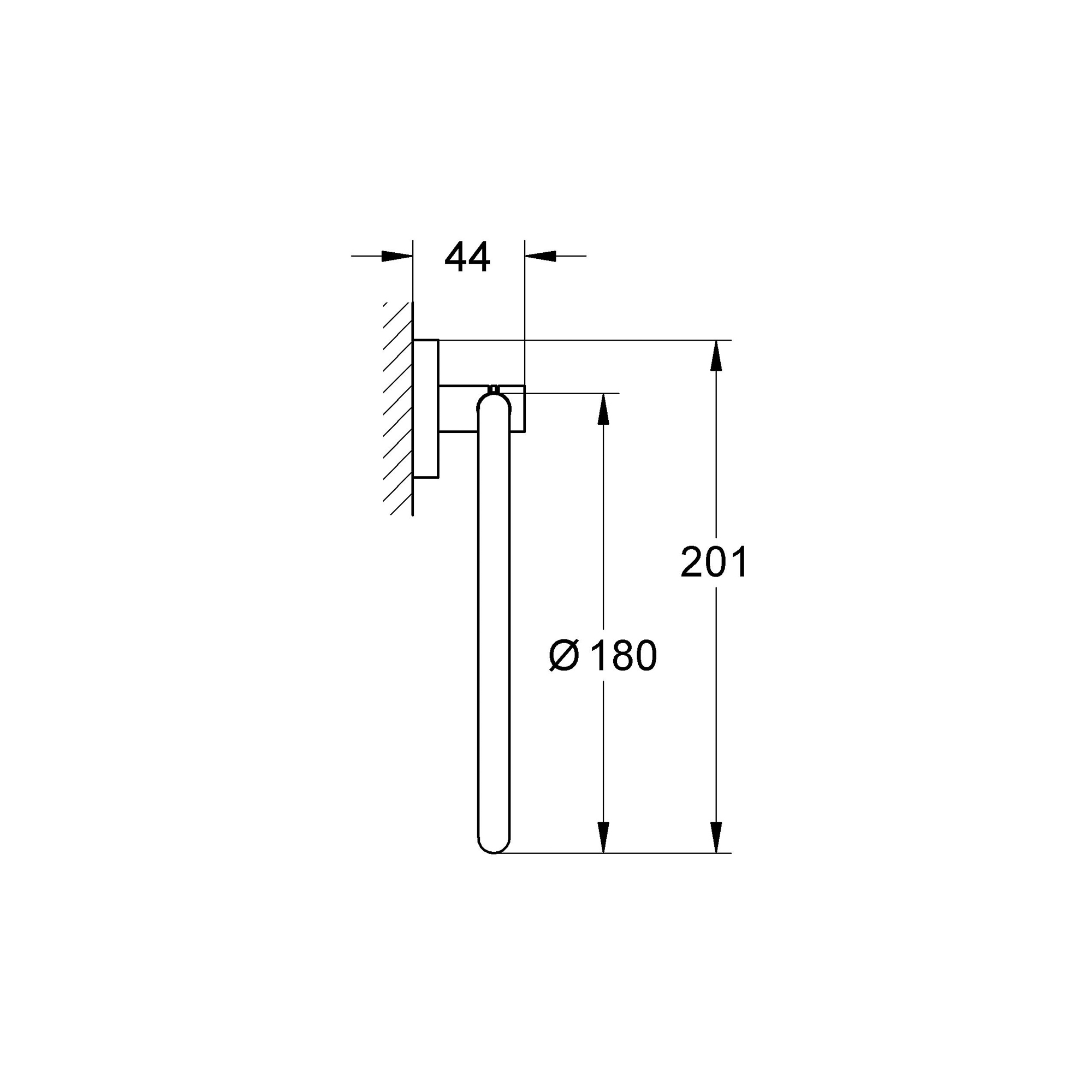 фото Кольцо для полотенца grohe essentials, хром (40365001)