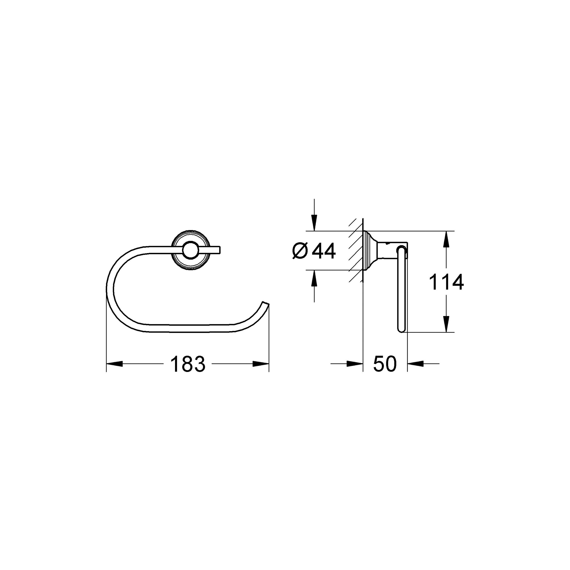 фото Держатель туалетной бумаги grohe essentials authentic, без крышки, хром (406570010)