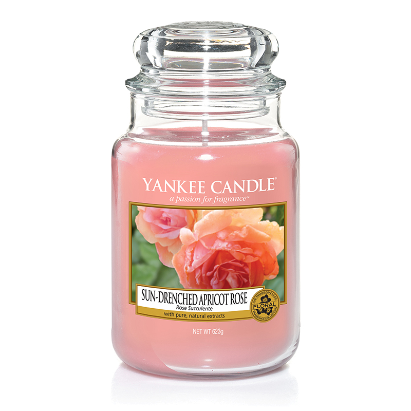 фото Ароматическая свеча yankee candle большая персиковая роза 623 г