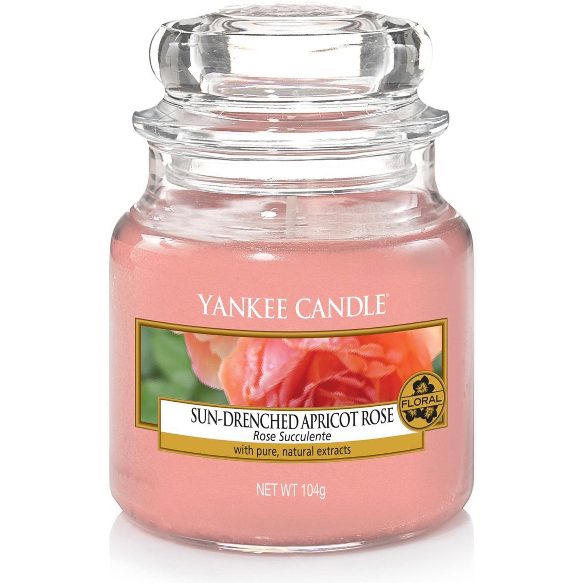 фото Ароматическая свеча yankee candle маленькая персиковая роза 104 г