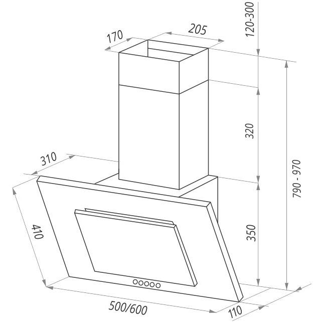 Вытяжка Maunfeld Tower C 60 Inox