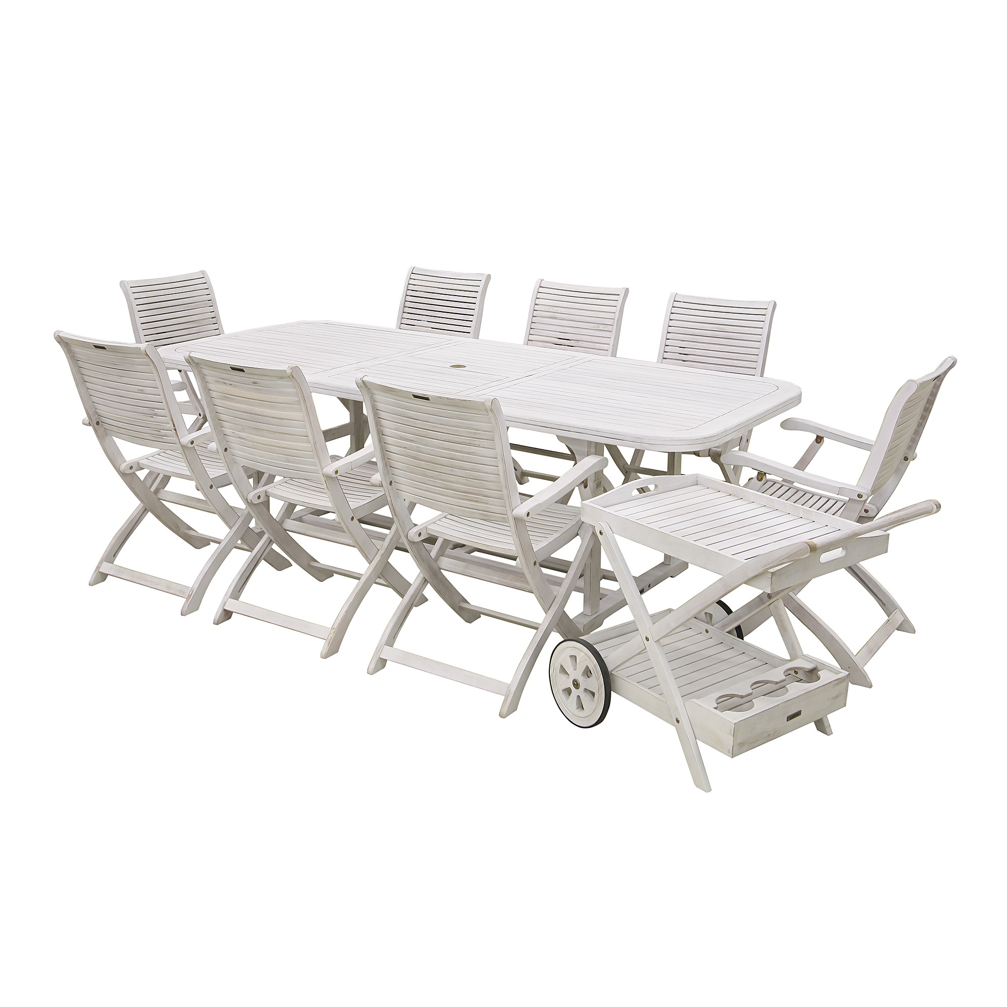 

Комплект мебели Bizzotto Octavia с сервировочной тележкой, Белый